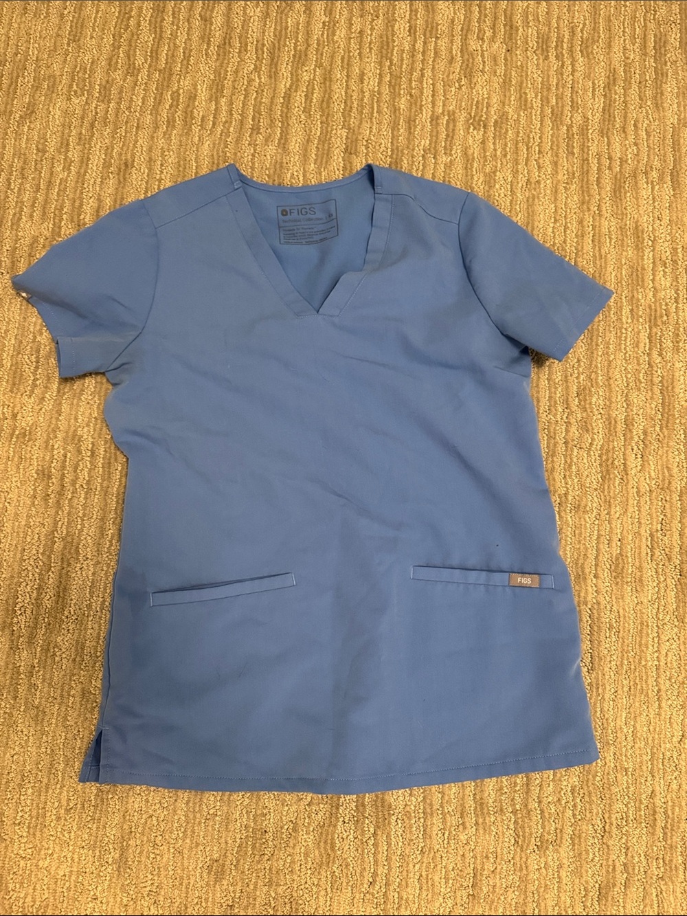 Figs ceil Blue V‑Neck Scrub Top